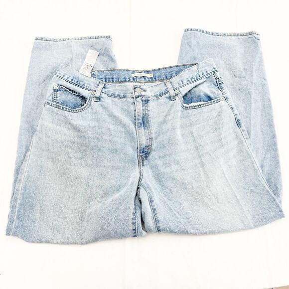 Levi's Men's Baggy Dad Light Wash Paint Splattered Denim Jeans Zip Fly Size 32 - Picture 4 of 8